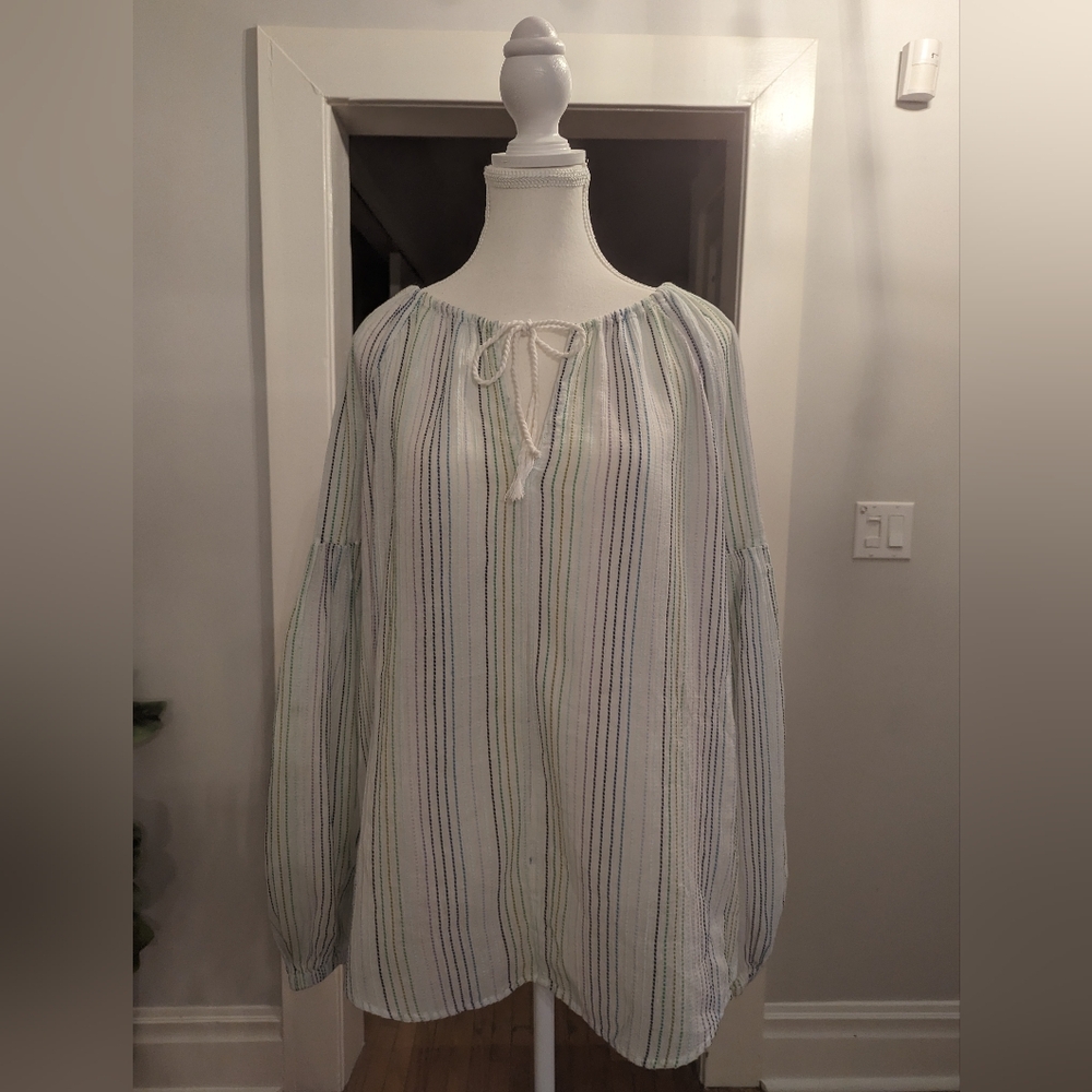 GAP EMBROIDERED LINEN TUNIC COVER UP